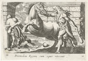 Hercules temt de paarden van Diomedes Diomedes kuningas hevosineen (otsikko esineessä) Herculische-teeman (sarjan nimi)