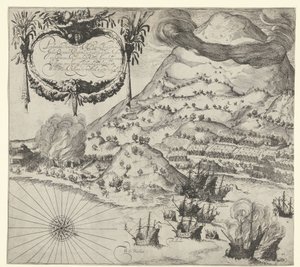 Hollantilaisten voitto portugalilaisista Tidoressa (vasemmalla oleva kuva), 1605
