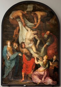 Seurakuntakirkko (Sint-Walburgakerk). Maalaus "Ristin laskeutuminen". Simon de Pape. Kopioi PPRubensiin. 1700-luvun puoliväli.