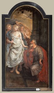 Seurakuntakirkko (Sint-Walburgakerk). Maalaus, triptyykki. Simon De Pape (?). Kristittyjen orjien lunastus turkkilaisille.