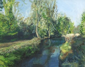 Latchmere Brook, Ham Common (öljy paneelille)