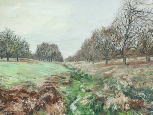 Richmond Park (öljy pellavalle)