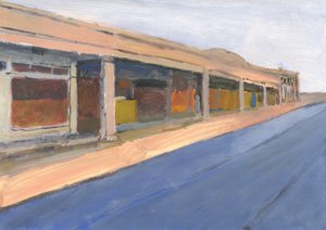 Strip mall 6, 2023 (akryyli paperille)