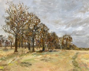 Metsä, Richmond Park nro 6, 2022 (öljy kankaalle) tekijältä Simon Neville