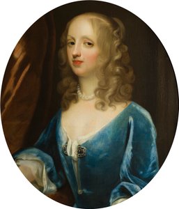 Lady Diana Russellin (1622-1694), varakreivi Newportin muotokuva, n. 1660-94 (öljy kankaalle)