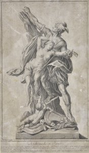 Perseus toimittaa Andromeden (piirustus)