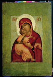 Vladimirin nöyryyden Madonna, venäläinen ikoni (tempera paneelille)