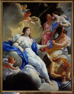 Prudence, Love and Graces Painting Simon Vouet (1590-1649) 1645 Sun. 1,16 x 0,9 m Montpellier, Fabre Museum tekijältä Simon Vouet