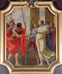 Polydamne antaa Menelaokselle ja Helenalle lääkkeet Enula Campana ja Moly. tekijältä Simon Vouet