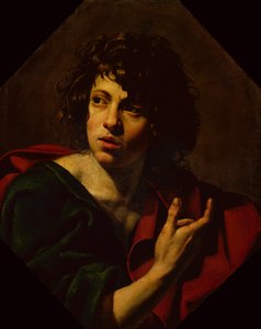 Pyhä Johannes evankelista (öljy kankaalle) tekijältä Simon Vouet