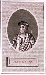 Taiteilijan kaivertama Henry VII (1472-1509) Englannin historiasta (kaiverrus) tekijältä Simon de Passe