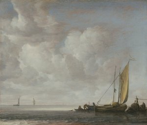 Tyyni meri, vuoden 1640 jälkeen. tekijältä Simon de Vlieger
