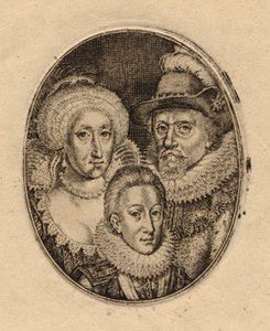 Anne Tanskan; kuningas Kaarle I Walesin prinssi; kuningas Jaakko I Englannin ja VI Skotlannin Simon De Passe (2)