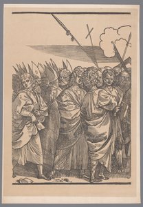 Jäljennös printtisarjan kolmannesta osasta The Triumph of Christ Joos Lambrechtin jälkeen tekijältä Simonau and Toovey