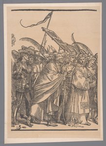 Jäljennös printtisarjan De Triomf van Christus toisesta osasta Joos Lambrechtin mukaan tekijältä Simonau and Toovey