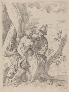 Mars, Venus ja Cupid tekijältä Simone Cantarini after Veronese