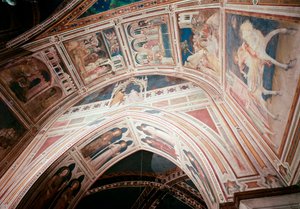 Episodes of the Life of Saint Martin (pyhän Martinin elämä) – Simone Martinin (1280-1344) maalaus Fresko tekijältä Simone Martini