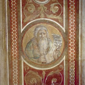 Maesta: Abraham, yksityiskohta kehyksestä tekijältä Simone Martini