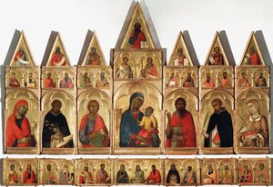 Pyhän Katariinan polyptyykki, 1320 tekijältä Simone Martini