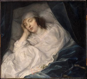 Venetia, Lady Digby, kuolinvuoteellaan tekijältä Sir Anthony van Dyck