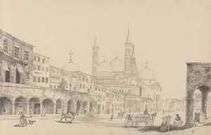 30 katselukertaa sisältävä albumi Tirolissa ja Italiassa: Pyhän Antonion kirkko - Padova 3.r marraskuuta 1840