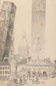 30 katselukertaa Tirolissa ja Italiassa: Kaltevat tornit, Pyhän Franciscuksen patsas, Bologna 12.11.1840 tekijältä Sir Charles D