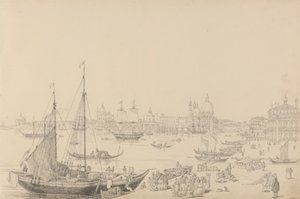 Albumi 30 katselukertaa Tirolissa ja Italiassa: Näkymä Danielen hotellista Riva degli Schiavonilla 8. marraskuuta 1840