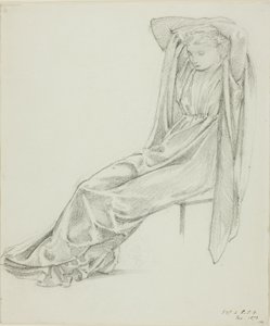 Istuva naishahmo tekijältä Sir Edward Burne Jones
