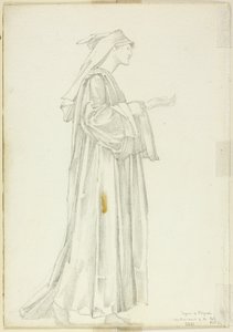 Tutkimus pyhiinvaeltajasta Romaunt of the Roselle tekijältä Sir Edward Burne Jones