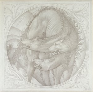 Cerberus, 1872-1875 tekijältä Sir Edward Coley Burne Jones