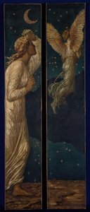Cupido e Psique - Murais Verdes do Palácio - Cupido voando para longe de Psique, 1881. finlandês
