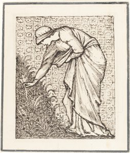 Kukkia poimiva nainen tekijältä Sir Edward Coley Burne Jones