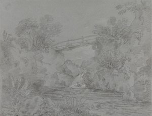 Silta altaan yli Llanrwstissa tekijältä Sir George Howland Beaumont seventh Baronet