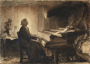Franz Liszt pianonsoitossa, 1904.