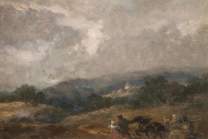 Maisemapiirros, 1877. tekijältä Sir John Gilbert