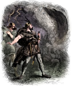 Macbeth ja Banquo kohtaavat kolme noitaa, 1858