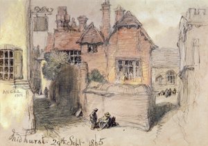 "The Angel Inn, Midhurst", 1865 tekijältä Sir John Gilbert