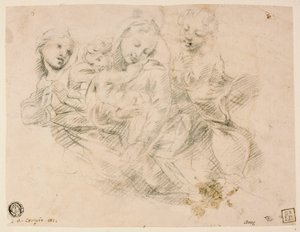 Madonna ja lapsi kahden enkelin kanssa tekijältä Sir Joshua Reynolds