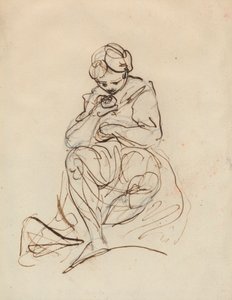 Tutkimus istuvasta naisesta tekijältä Sir Joshua Reynolds