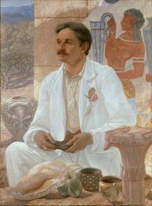 Sir Arthur Evans Knossoksen palatsin raunioiden joukossa, 1907
