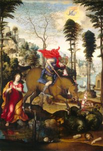 Pyhä Yrjö ja lohikäärme, luultavasti 1518.