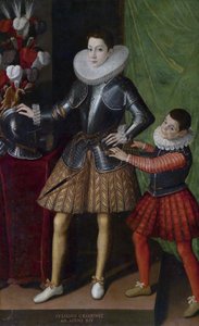 Giuliano Cesarini (nuorempi) (1466-1510), ikä 14 vuotta - Peinture de Sofonisba Anguissola (n. 1532-1625) - n. 1586 - Öljy kankaalle - 186x115 - Yksityiskokoelma tekijältä Sofonisba Anguissola