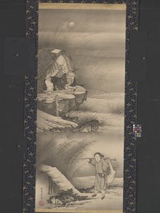 l u shang (tai gong verkko) kalastus (muste paperille)