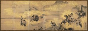 Viinikupin kahdeksan kuolematonta, myöhemmin 1700-luku.