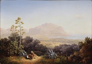 Näkymä Palermoon, 1845 tekijältä Sokrat Maximovich Vorobyev