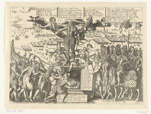 Sarjakuvan jäljennös Alvan patsaan, 1571 tekijältä Sons, and Stewart, G. Waterston