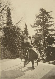 Venäläinen kirjailija Leo Tolstoi, Gaspra, Krim, Venäjä, 1902. tekijältä Sophia Andreevna Tolstaya
