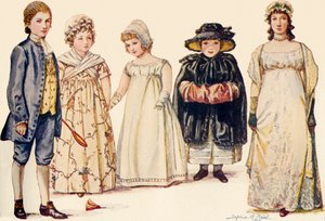 Lasten puku kuningatar Annen, Yrjö I:n, II:n ja III:n hallituskaudella 1702-1790, 1903, 1937.