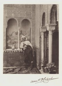 Albert F Calvert, muotokuva ja allekirjoitus (väri litho) tekijältä Spanish Photographer