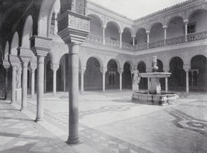 Pilatuksen talon hovi, Sevilla (s/w-kuva) tekijältä Spanish Photographer
